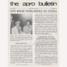 A.P.R.O. Bulletin (1978 vol 27-1987 vol 33) - 1979 Vol 28 No 07 8 pages