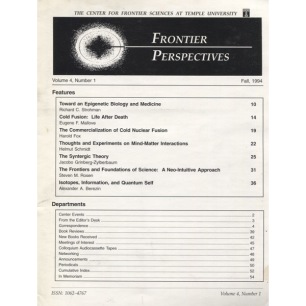 Frontier Perspectives (1993-1997) - 1994 Vol 04 No 01 54 pages