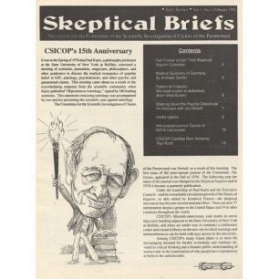 Skeptical Briefs - New Series (1991-1998) - 1991 Vol 01 No 01 (12 pages)