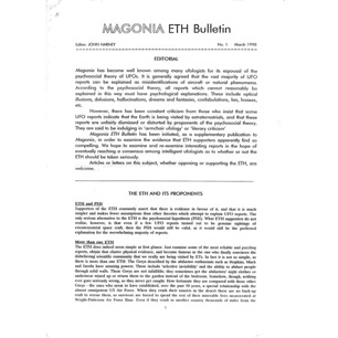 Magonia ETH Bulletin (1998), collection
