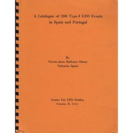 Ballester Olmos, Vicente-Juan: A catalogue of 200 type-I UFO events in Spain and Portugal