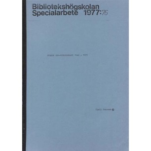 Jonsson, Kjell: Svensk UFO-bibliografi 1946-1975. Bibliotekshögskolan. Specialarbete 1977:76
