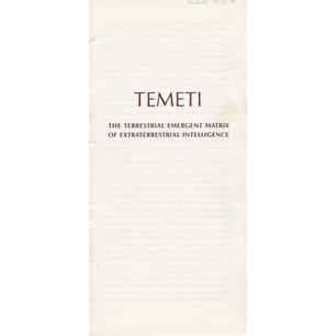 Alexandria Foundation: Temeti. The terrestrial emergent matrix on extraterrestrial intelligence