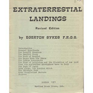 Sykes, Egerton: Extraterrestrial landings. Revised ed.