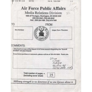 Weaver, Richard L.: Report of Air Force research regarding the 