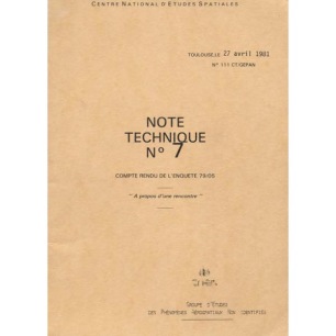 Gepan: No-111: Note Technique no 7. Compte Rendu de L'enquete 79/05