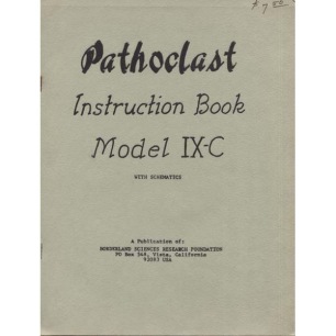 BSRF: Pathoclast: Instruction Book Model IX-C with schematics