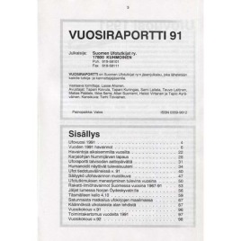 Suomen Ufotutkijat (Ahonen, L. ed.): Vuosiraportti 91