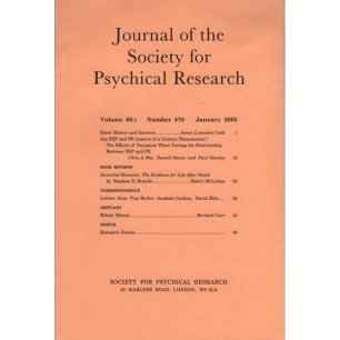 Journal of the Society for Psychical Research (1922-2020)