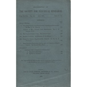 Proceedings of the Society for Psychical Research (1895-1934) - Part XXVIII v XI - July 1895