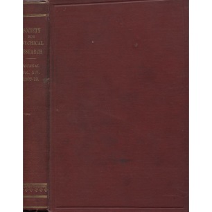 Journal of the Society for Psychical Research, bound volume 1909 - 1910