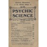 Psychic Science, Quarterly transactions of the British college of Psychic Science 1922 - 1942 - 1925 January, Vol 3 No 4