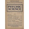 Psychic Science, Quarterly transactions of the British college of Psychic Science 1922 - 1942 - 1933 October, Vol 12 No 3