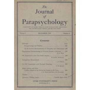 Journal of Parapsychology 1945 December