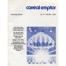 Caveat Emptor (1988-1990), second series - No 19 - Fall 1989