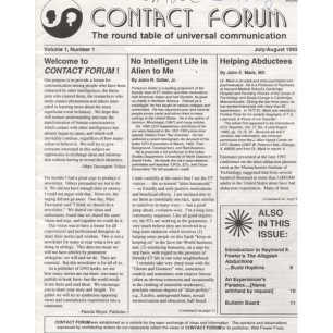 Contact Forum (1993-1996) - Vol 1 n 1 - July/Aug 1993