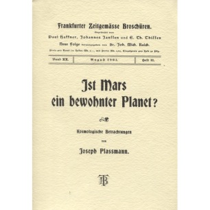 Plassman; Joseph: Ist Mars ein bewohnter planet? Kosmologische Betrachtungen (Sc) - Good