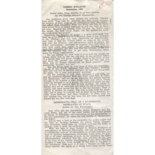 Cosmic Bulletin (1965-1986) - 1965 Sept (6 pages)