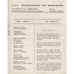 A.O.A. International UFO Newsletter (1970) - 1970 Vol 1 No 03