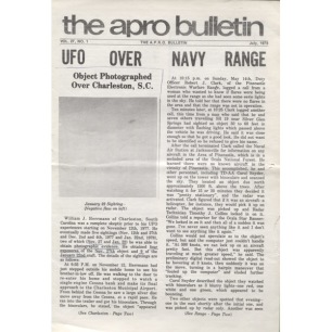 A.P.R.O. Bulletin (1978 vol 27-1986) - 1978 Vol 27 No 01 10 pages