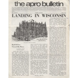 A.P.R.O. Bulletin (1955-1978 vol 26) - 1975 Vol 23 No 06 6 pages