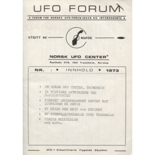 UFO Forum (1973-1978) - 1973 No 01