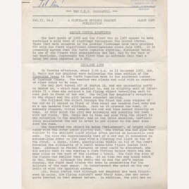 C.U.P (Cleveland Ufology Project) Newsletter (1966-1969)