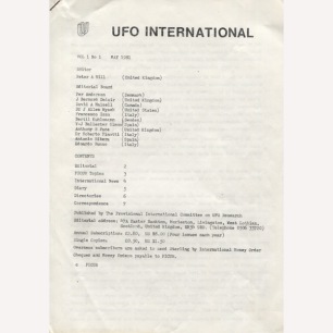 UFO International (Uk) (1981-1983) - 1981 May Vol 1 No 1 8 pages