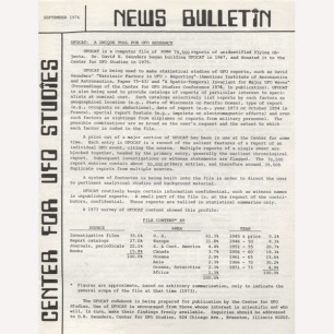 CUFOS Bulletin/Newsletter (1976-1984) - 1976 Sept