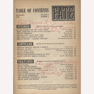 Fate Magazine US (1948-1950) - 7 - vol 2 n 3 - Sept 1949 (complete but lacking front cover, cut out on one page)