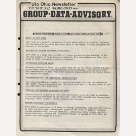 UFO Ohio Newsletter (1979-1980)