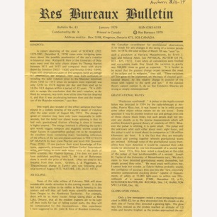 Res Bureaux Bulletin (1979-1980) - No 43 - Jan 1979 (4 pages)