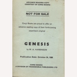Harbinson, W. A. [Shaun Clarke]: Genesis. (sc)
