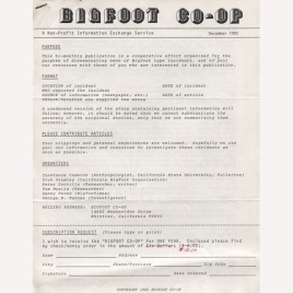 Bigfoot Co-op (1980-1981)