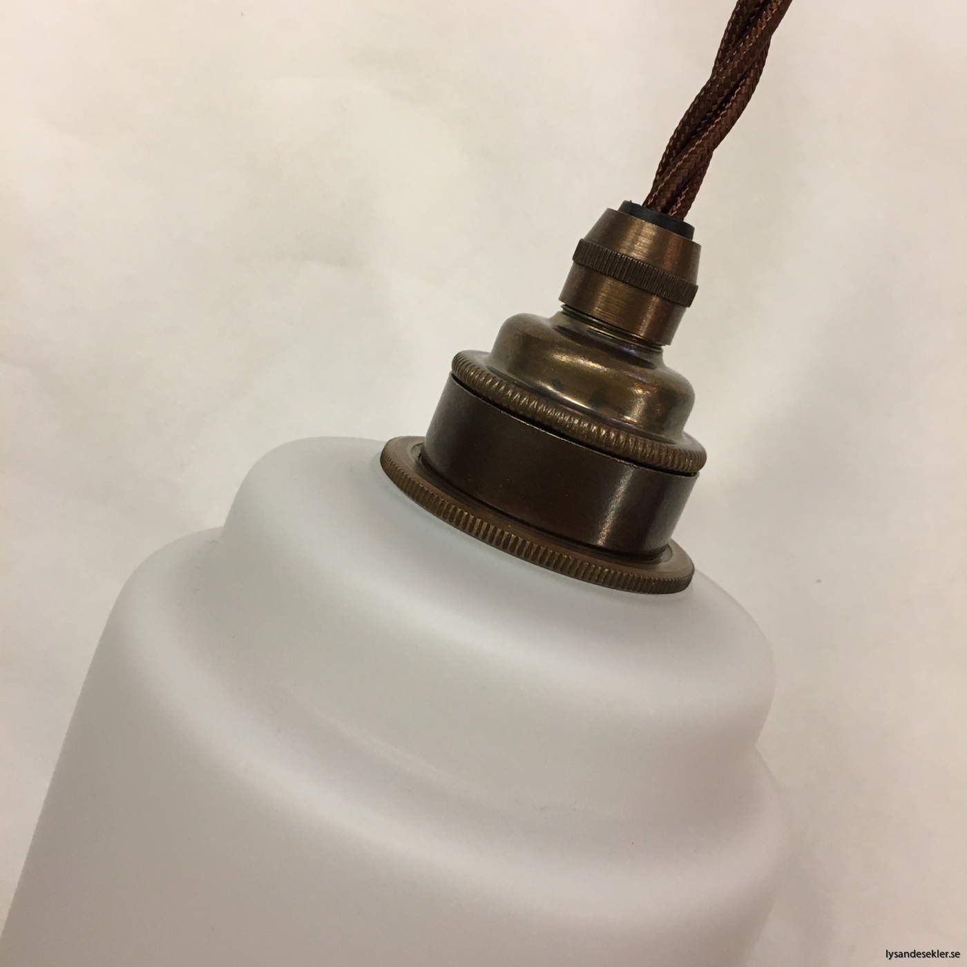 tygsladd textilssladd lampupphäng med 2 ringar utan skruvar för skärm eller glödlampa
