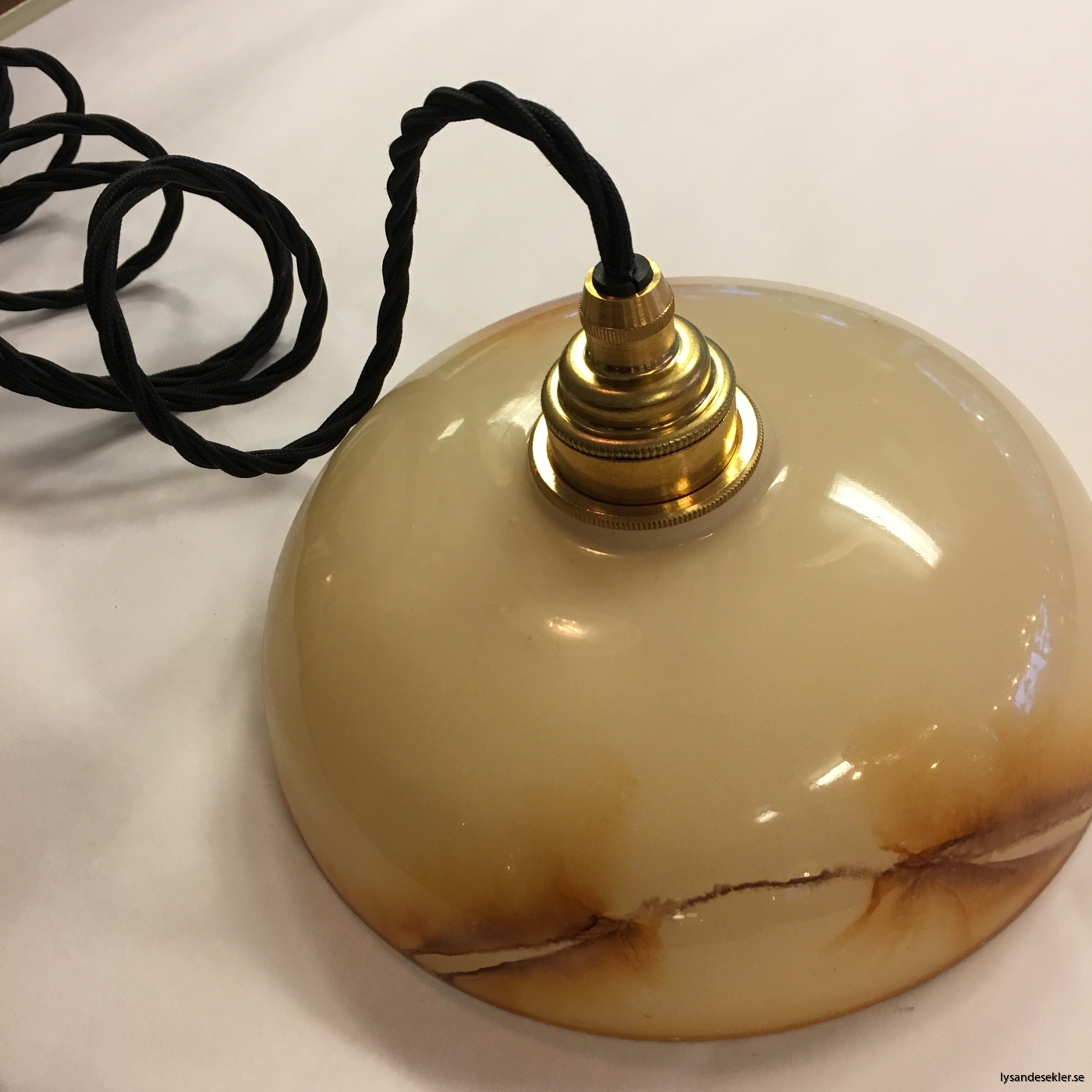tygsladd textilssladd lampupphäng med 2 ringar utan skruvar för skärm eller glödlampa (8)