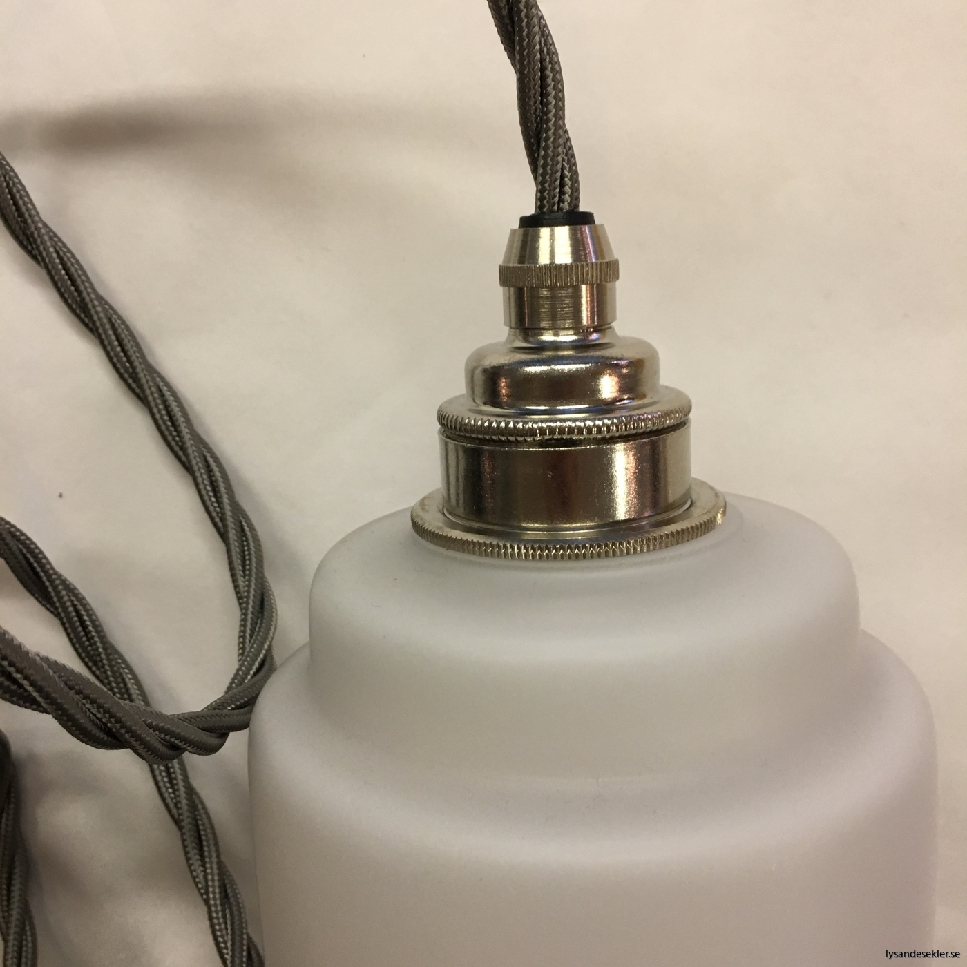 tygsladd textilssladd lampupphäng med 2 ringar utan skruvar för skärm eller glödlampa (24)