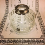 10''' oljehus glas/nickel (Oljehus till fotogenlampor)