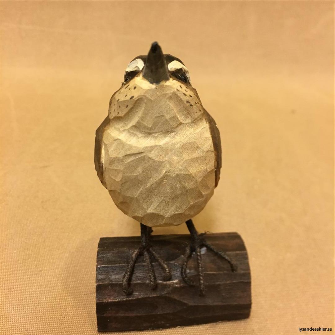 gärdsmyg  handsnidad fågel trä snidad naturlig storlek dekoration (4)