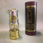 Gruvlykta Miner's Lamp - mässing/nickel  - liten 17 cm