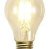 Rund gallerarmatur stor - krom - Tillval: LED koltråd E27 normalform glödlampa varmt sken