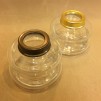 14''' oljehus glas/mässing (Oljehus till fotogenlampor)