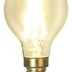 Jugendlampan med vit klockskärm med rak kant - Tillval: LED koltråd E14 litet klot glödlampa varmt sken