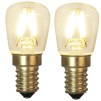 Strindbergslampa mini med vitmarmorerad skärm - TILLVAL: Glödlampor 2-pack päronlampor LED varmt ljus