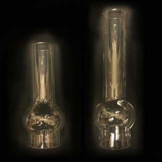 65 mm - Linjeglas 20''' Matador (Glas till fotogenlampa) - Linjeglas 20''' kort (diameter 65 mm, höjd 210 mm - kula 90 mm)