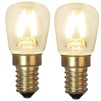 Sladdupphäng med klofattning(3 skruvar) för tak- eller väggkontakt - TILLVAL: 2-pack E14 päronlampa LED varmt sken