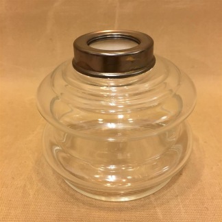 10''' oljehus glas/antiklackerad (Oljehus till fotogenlampor) - 10''' oljehus antik oljehusring