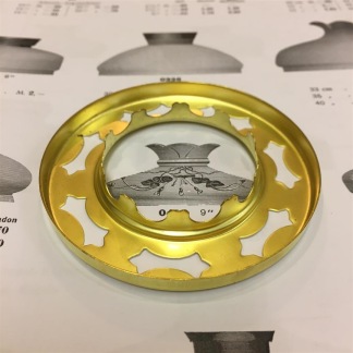 10''' kupring (yttermått: 70 - 85 mm)  (Reservdelar till fotogenlampor) - 10''' - 70 mm kupring polerad mässing