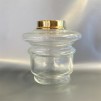 14''' hängoljehus (till bl.a. Torparelampor)  glas/mässing (Oljehus till fotogenlampor) - 14''' hängoljehus polerad mässing