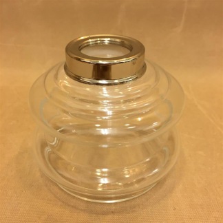 10''' oljehus glas/nickel (Oljehus till fotogenlampor) - 10''' oljehus nicklel